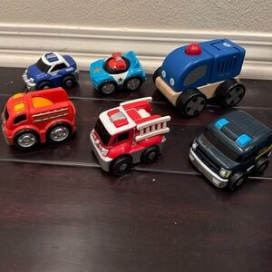 6 Rescue toddler toys. GUC. Police. SWAT. Sheriff. Fire truck.